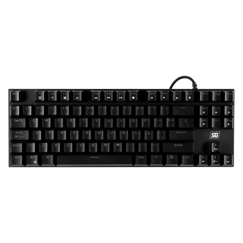 Teclado Vorago Start the game kb-600 mecánico TKL RGB rainbow software negro