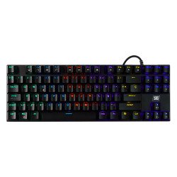 Teclado Vorago Start the game kb-600 mecánico TKL RGB rainbow software negro