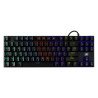Teclado Vorago Start the game kb-600 mecánico TKL RGB rainbow software negro