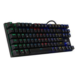 Teclado Vorago Start the game kb-600 mecánico TKL RGB rainbow software negro