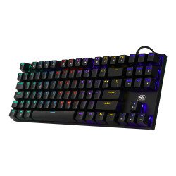 Teclado Vorago Start the game kb-600 mecánico TKL RGB rainbow software negro