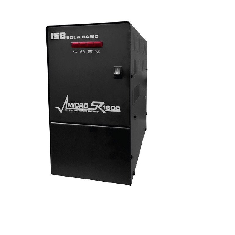 No break Sola Basic ISB Micro SR XR-21-162, 1600va/1000 watts, 6 contactos, con regulador