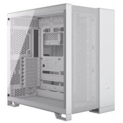 Gabinete Corsair airflow 6500d, blanco, semitorre, 2 cámaras, ATX, cri