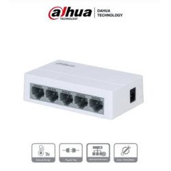 Switch para Escritorio 5 Puertos, Fast Ethernet 10/100, Diseño Compacto, Capa 2, Switching 1 GBps, Velocidad de Reenvío de Paque