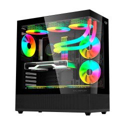Gabinete Balam Rush med Tor tank 9200 USB 3.0, 3 vent, AR GB negro