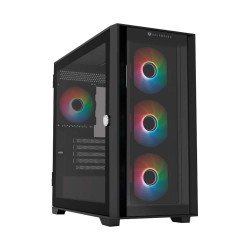 Gabinete gamer Balam Rush carbono Twin mate 8000, mini torre, micro AT