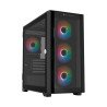 Gabinete gamer Balam Rush carbono Twin mate 8000, mini torre, micro AT