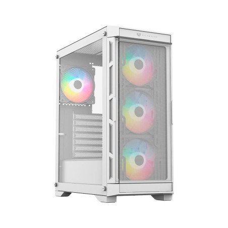 Gabinete gamer Balam Rush carbono Aircool 4000a, mini torre, mini ITX,