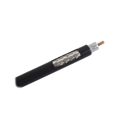 Cable coaxial de 50 ohm de baja pérdida, conductor central de aluminio sólido recubierto de cobre, blindaje de malla de cobre e