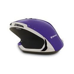 Mouse Verbatim Deluxe, Diestro, Blue LED, RF inalámbrico, 1600 DPI, Púrpura