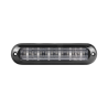 Luz auxiliar ultra brillante IP67 de 6 LEDs, color rojo, con mica transparente y bisel negro