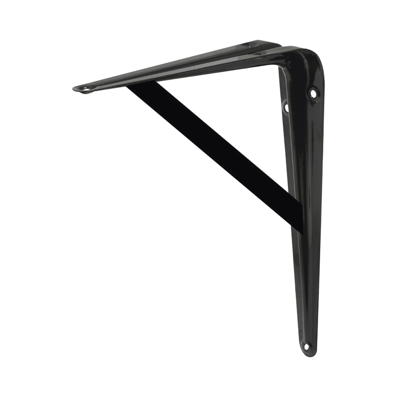 Ménsula de Acero Reforzado 10" x 16" ( 25 x40 cm) /Color Negro.