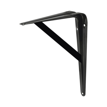 Ménsula de Acero Reforzado 10" x 16" ( 25 x40 cm) /Color Negro.