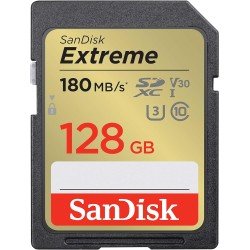 Memoria sandisk sdxc 128GB extreme 180mb, s 4k clase 10 u3 v30