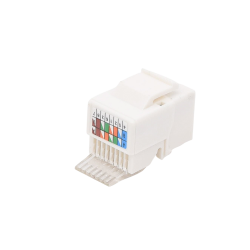 Módulo jack Cat5e sin herramienta, keystone - cubierta blanca