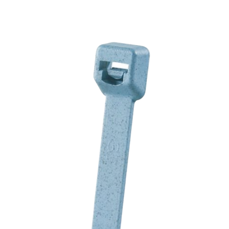 Cincho Pan-Ty™ 203mm Largo x 3.4mm ancho, Intermedio de Nylon 6.6 y Metal Detectable, Color Azul Claro. 100 piezas.