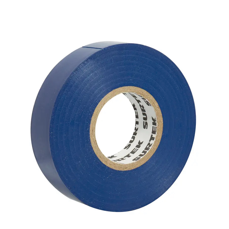 Cinta para aislar color Azul de 19 mm x 18 metros, Fabricada en PVC, Adhesivo acrílico.