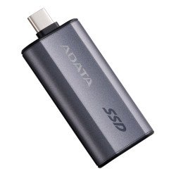 Disco SSD externo ADATA SC750, 500 GB, USB Tipo C, 3.2 Gen 2 (3.1 Gen 2), 1050 MB/s, 10 Gbit/s, Gris