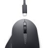 Mouse DELL MS900, Zurdo, Track-on-glass (TOG), RF inalámbrico + bluetooth, 8000 DPI, Negro