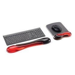 Bundle wrist rests for mouse an d keyboard gel red / black