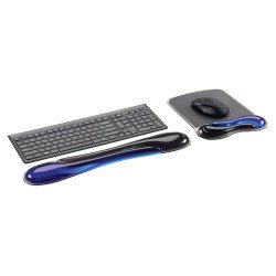 Bundle blue / black gel wrist r ests for mouse and keyboard