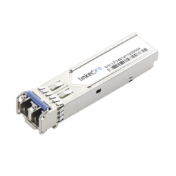 Transceptor Industrial SFP+ (Mini-Gbic), Multimodo, 10 Gbps de velocidad, Conectores LC Dúplex, Hasta 550 m de Distancia