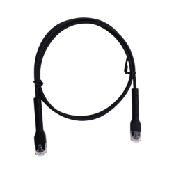 Cable de Parcheo Ultra Slim Con Bota Flexible UTP Cat6 - 1.5 m Negro Diámetro Reducido