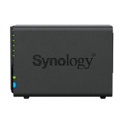 NAS Synology DS224+, 2 bahías núcleo cuádruple hasta 2.7 GHz 2GB DDR4, ampliable hasta 6GB, 2 LAN gigabit, USB 3.2 x2, SATA, hot