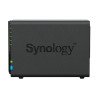 NAS Synology DS224+, 2 bahías núcleo cuádruple hasta 2.7 GHz 2GB DDR4, ampliable hasta 6GB, 2 LAN gigabit, USB 3.2 x2, SATA, hot
