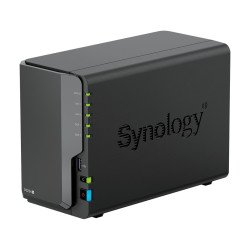 NAS Synology DS224+, 2 bahías núcleo cuádruple hasta 2.7 GHz 2GB DDR4, ampliable hasta 6GB, 2 LAN gigabit, USB 3.2 x2, SATA, hot