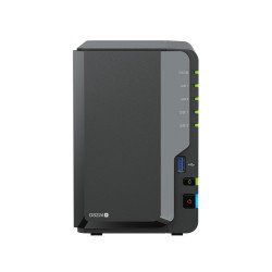 NAS Synology DS224+, 2 bahías núcleo cuádruple hasta 2.7 GHz 2GB DDR4, ampliable hasta 6GB, 2 LAN gigabit, USB 3.2 x2, SATA, hot
