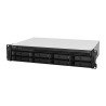 NAS Synology RS1221+, 8 bahías expan hasta 12 con unidad de expansión, rack 2u, núcleo cuádruple 2.2GHz, AMD Ryzen v1500b, 4GB D