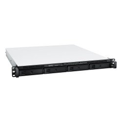 NAS Synology RS822RP+, 4 bahías expandibles hasta 8, rack 1u, núcleo cuádruple 2.2GHz, 2GB DDR4 hasta 32GB, LAN gigabit x4, USB
