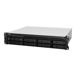 NAS Synology RS1221RP+, fuente redundante, 8 bahías expan hasta 12 con unidad de expansión rack 2u, núcleo cuádruple 2.2GHz, AMD
