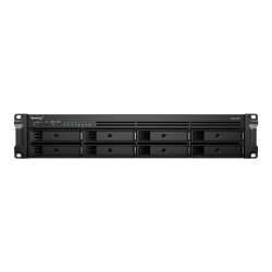 NAS Synology RS1221RP+, fuente redundante, 8 bahías expan hasta 12 con unidad de expansión rack 2u, núcleo cuádruple 2.2GHz, AMD