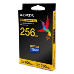 MicroSDXC ADATA UD256GEX3L1-C, 256 GB, UHS-II, 800 MB/s, 700 MB/s, Class 3 (U3)
