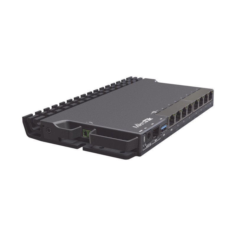 (RB5009UG+S+IN) RouterBoard, CPU 4 Núcleos, 8 Puertos Gigabit, 1 SFP+, Solo RouterOS v7