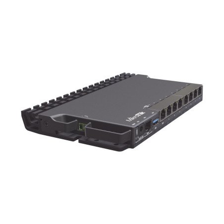 (RB5009UG+S+IN) RouterBoard, CPU 4 Núcleos, 8 Puertos Gigabit, 1 SFP+, Solo RouterOS v7
