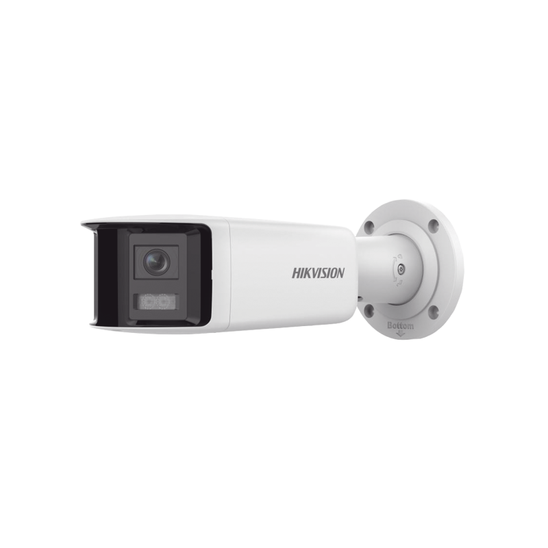 Cámara [PROTECCIÓN ACTIVA] Bala IP 4 Megapixel, 2 Lentes de Lente 2.8 mm (Imagen Panorámica 180°), 40 mts IR, Exterior IP67, Luz