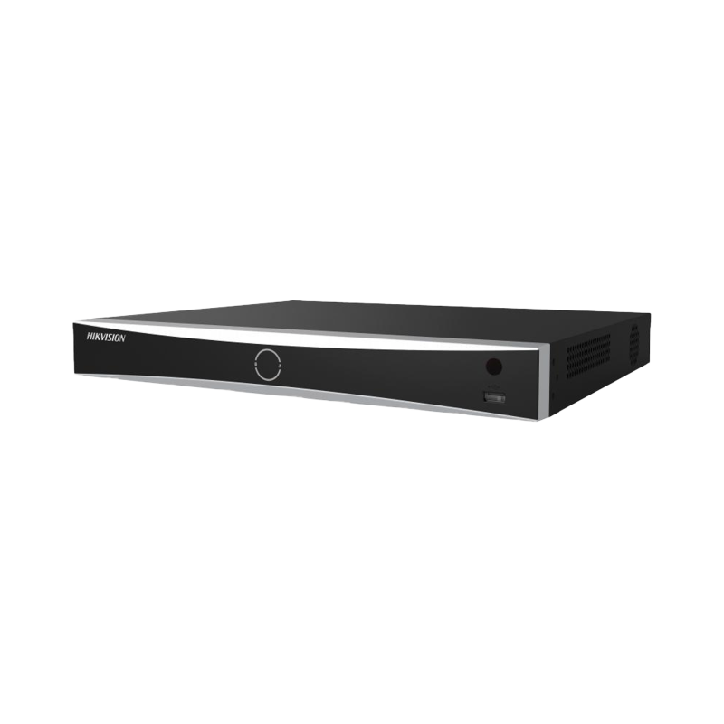 NVR 12 Megapixel (4K), 16 canales IP, AcuSense (Evita Falsas Alarmas), Reconocimiento Facial, 2 Bahías de Disco Duro, HDMI en 4K