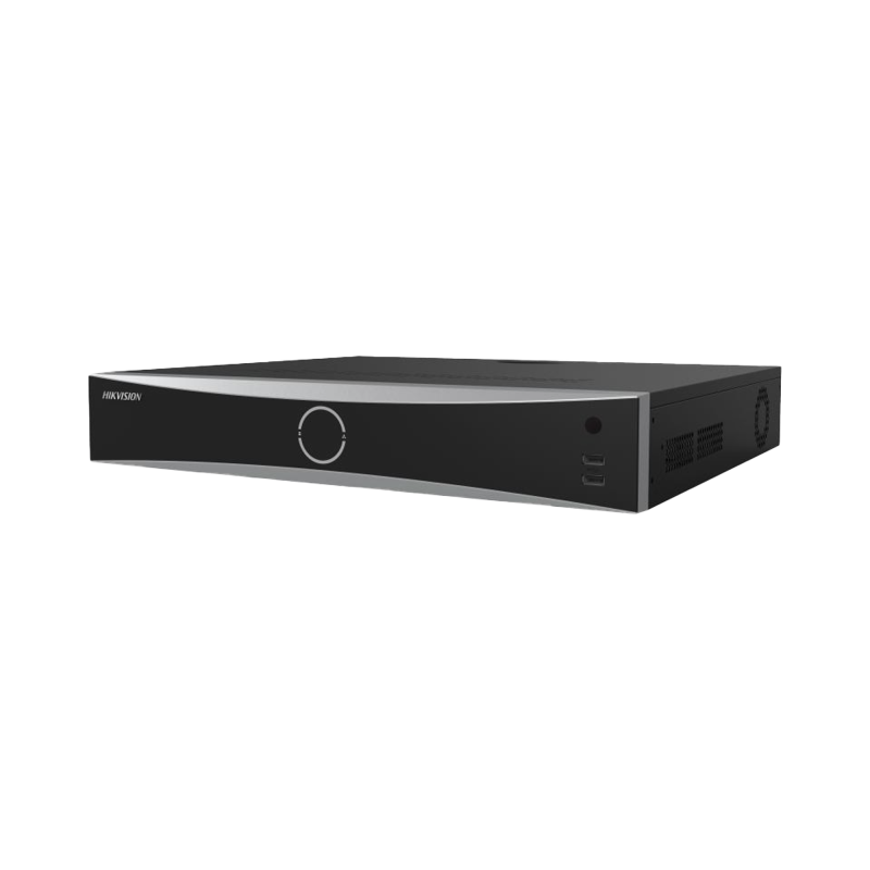 NVR 12 Megapixel (4K), 16 canales IP, AcuSense (Evita Falsas Alarmas), Reconocimiento Facial, 4 Bahías de Disco Duro, HDMI en 4K