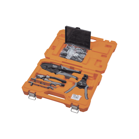 Juego de Herramientas de Conexión Fotovoltaica (Solar), 6 Piezas: Estuche, 2 Llaves Aisladas MC4, Cortador 1/0 AWG Al, Pelacable