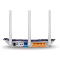Router inalámbrico TP-Link ac750 dual band 2.4GHz a 300mbps y 5GHz a 433mbps 4 puertos LAN 10/100 1 puerto WAN 10/100 y 3 antena