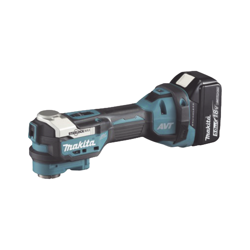 Multiherramienta Oscilante Inalámbrica de 18V, incluye 2 Baterías BL1850B de 5.0 A, Cargador DC18RC, Accesorios y Estuche Makpac