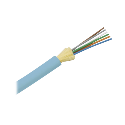 Cable de Fibra Óptica de 12 hilos, Multimodo OM4 50/125 Optimizada, Interior, Tight Buffer 900um, No Conductiva (Dieléctrica), O