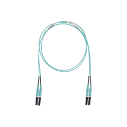 Jumper de Fibra Óptica Multimodo 50/125 OM3, LC-LC Duplex, LSZH (Cero Halógenos), Color Aqua, 10 Metros