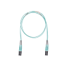 Jumper de Fibra Óptica Multimodo 50/125 OM3, LC-LC Duplex, LSZH (Cero Halógenos), Color Aqua, 10 Metros
