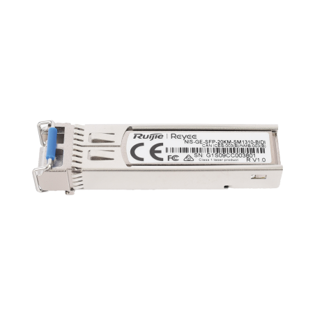 Transceptor Industrial BIDI Monomodo SFP 1G (Lado A), hasta 20 Kilómetros, TX 1310, RX 1550, soporta Temperaturas de -40° a 85°