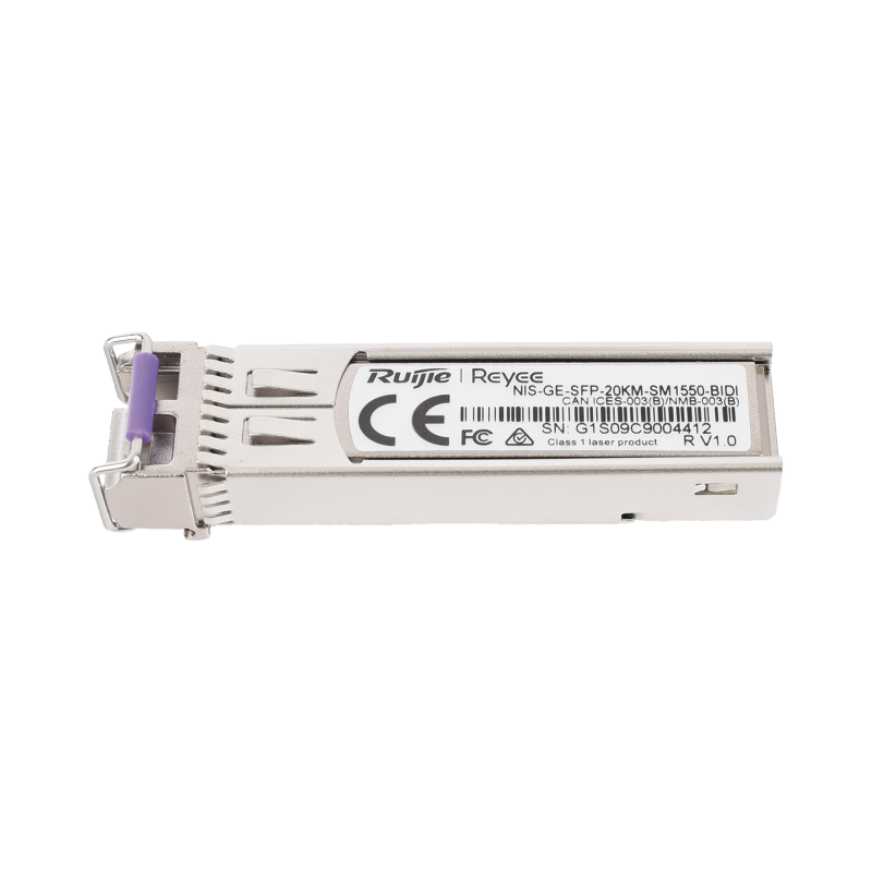 Transceptor Industrial BIDI Monomodo SFP 1G (Lado B), hasta 20 Kilómetros, TX 1550, RX 1310, soporta Temperaturas de -40° a 85°