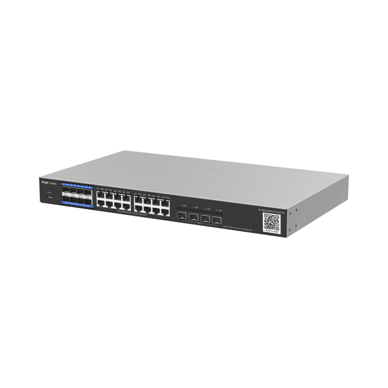 e-Lighten OLT, Switch Hibrido, Capa 3 con 8 Puertos PON 1G, 16 Puertos Ethernet 1G y 4 Puertos SFP+ 10G, perfecto para migrar a